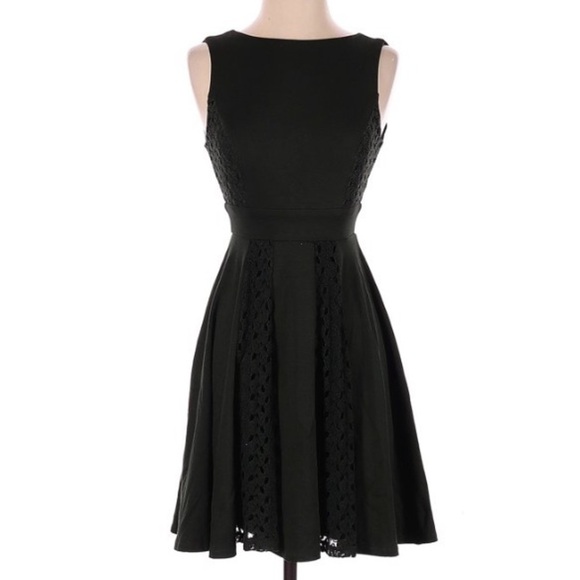 ALTAR'D State Olive Army Green Lace Crochet Sleeveless Fit & Flare A-Line Dress - Picture 1 of 10